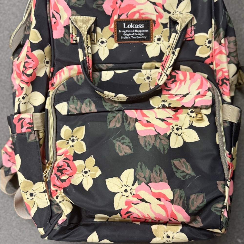 Floral Lokass Diaper Bag/Backpack